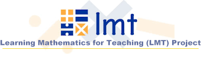 Learning Mathematics for Teaching Program